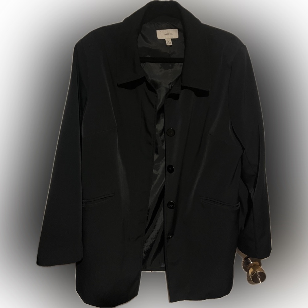 Merona XL Black Button-Up Blazer